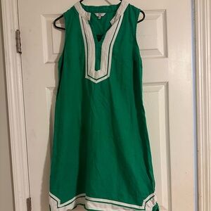 Green shift dress